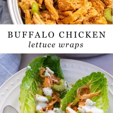 Delicious Buffalo Chicken Lettuce Wraps served on a plate