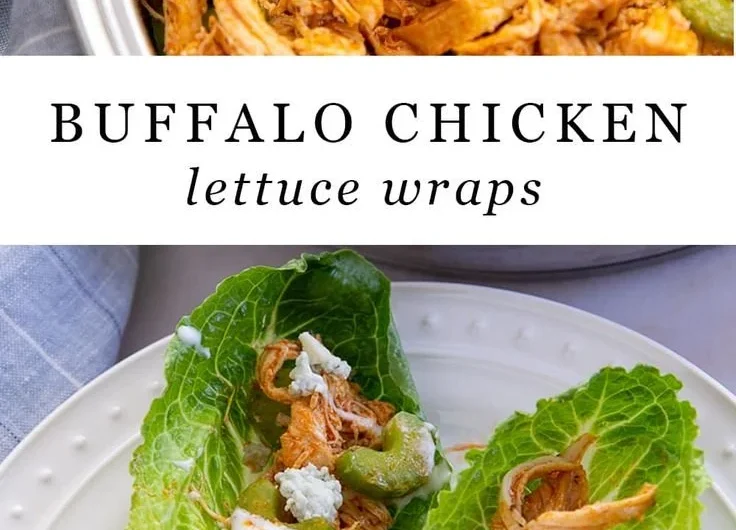 Delicious Buffalo Chicken Lettuce Wraps served on a plate