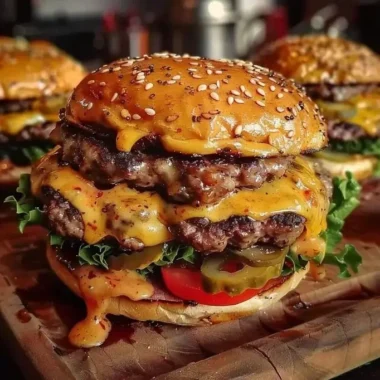 Delicious crack burgers served with fresh toppings and side dishes