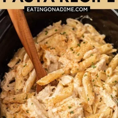 Crock Pot Cajun Chicken Pasta in a creamy sauce served in a bowl