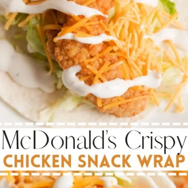 McDonald's Snack Wrap with crispy chicken and fresh vegetables