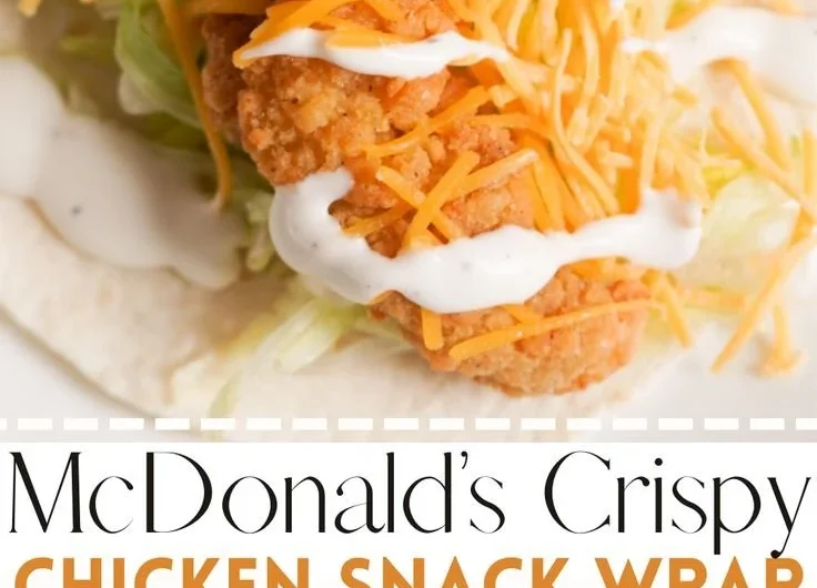 McDonald's Snack Wrap with crispy chicken and fresh vegetables