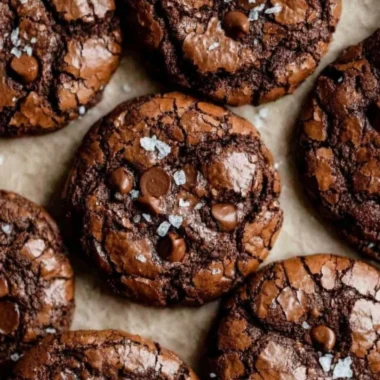 Delicious salted brownie cookies with a rich chocolate flavor.