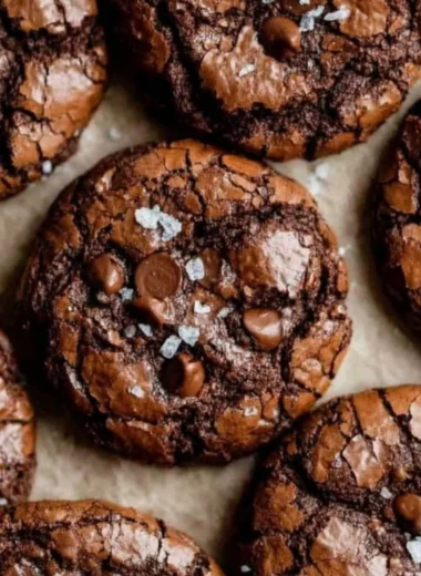 Delicious salted brownie cookies with a rich chocolate flavor.