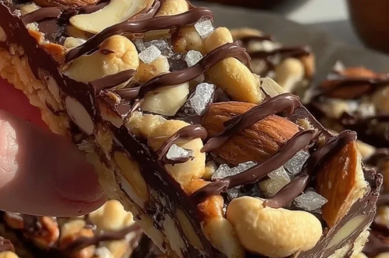 Delicious dark chocolate and sea salt nut bars for a healthy snack option