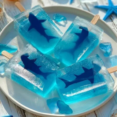 Colorful Jiggly Shark Pops for summer parties and kids' events