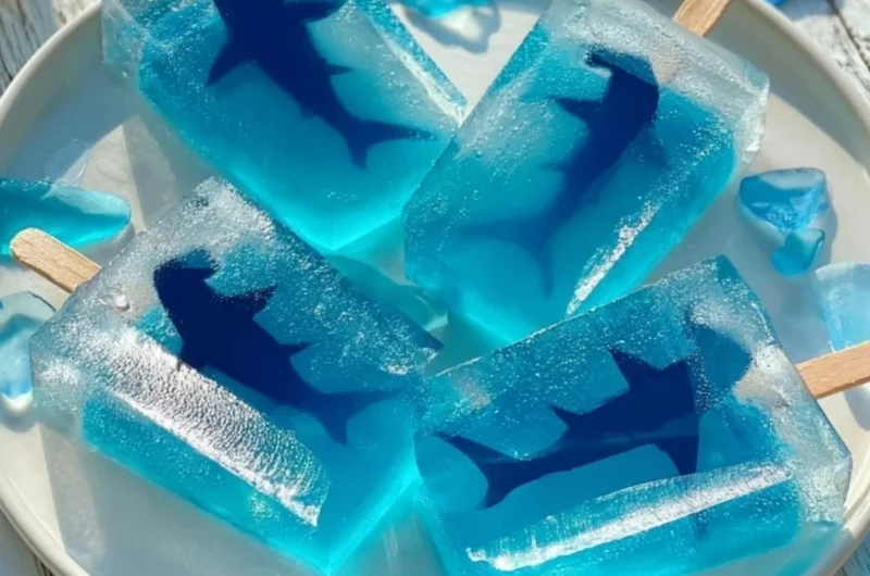Colorful Jiggly Shark Pops for summer parties and kids' events