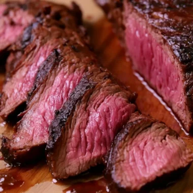 Delicious steak marinated for grilling to enhance flavor and tenderness