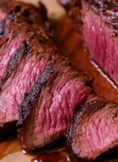 Delicious steak marinated for grilling to enhance flavor and tenderness