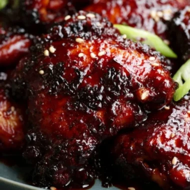 Delicious Chili Paste Chicken served with fresh vegetables