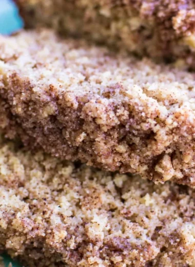Delicious Coffee Cake Banana Bread slice on a plate with coffee