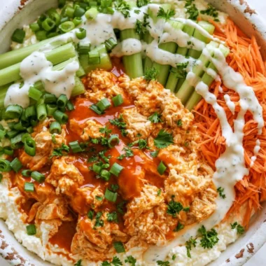 Cottage cheese dinner bowl topped with fresh vegetables and herbs