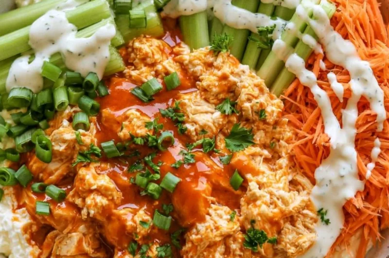 Cottage cheese dinner bowl topped with fresh vegetables and herbs