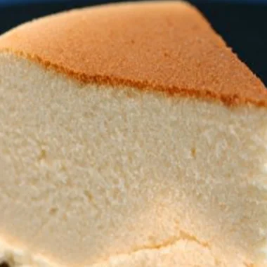 Fluffy Instant Pot Japanese Cheesecake on a plate