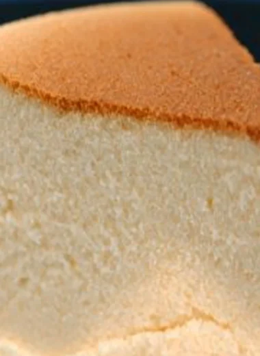 Fluffy Instant Pot Japanese Cheesecake on a plate
