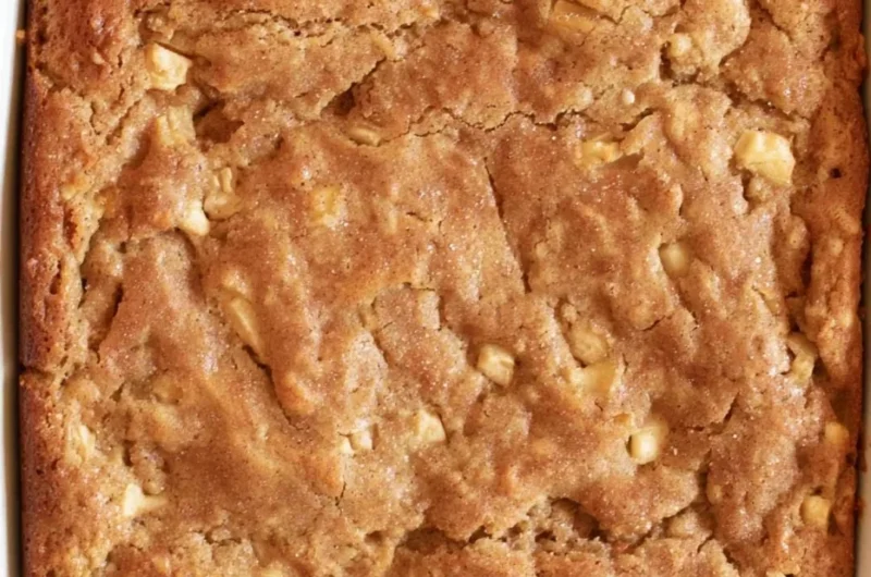Delicious homemade Amish Apple Cake with baked apples and spices